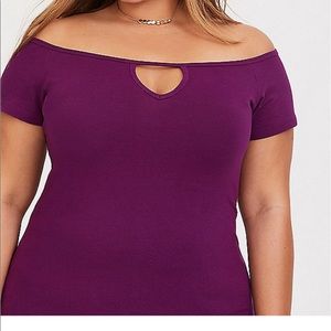 Torrid Off The Shoulder Keyhole Top
